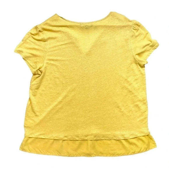 NWT Sanctuary Curve Uptown Split Neck Plus Size Linen Top - Picture 5 of 5